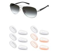 Mryok Almohadillas de nariz compatibles para gafas de sol Oakley Tailhook OO4087 - Opciones, 4 pares transparentes y 2 pares naranja claro, Talla única