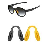 Mryok Almohadillas de nariz de repuesto para gafas de sol Oakley Shackle OO9507D - Opciones, Amarillo Y Negro, Low Bridge Fit
