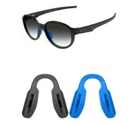 Mryok Almohadillas de nariz de repuesto para gafas de sol Oakley Shackle OO9507D - Opciones, Azul cielo y negro, High Bridge Fit