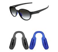 Mryok Almohadillas de nariz de repuesto para gafas de sol Oakley Shackle OO9507D - Opciones, Azul y negro., Low Bridge Fit