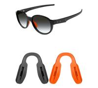 Mryok Almohadillas de nariz de repuesto para gafas de sol Oakley Shackle OO9507D - Opciones, Naranja y negro, Low Bridge Fit