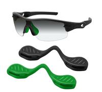 Mryok Almohadillas de nariz de repuesto para gafas de sol Oakley Sphaera Slash OO9499 de 36 mm - Opciones, Verde oscuro y negro, High Bridge Fit