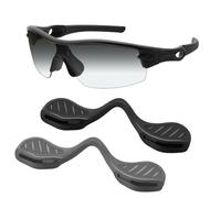 Mryok Almohadillas de nariz de repuesto para gafas de sol Oakley Sphaera Slash OO9499 de 36 mm - Opciones, Gris y negro, High Bridge Fit