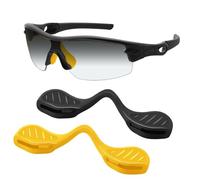 Mryok Almohadillas de nariz de repuesto para gafas de sol Oakley Sphaera Slash OO9499 de 36 mm - Opciones, Amarillo Y Negro, High Bridge Fit