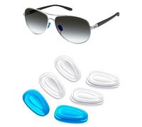 Mryok Almohadillas nasales compatibles para gafas de sol Oakley Gauge 3.1/6/8 M/8 L - Opciones, 2 pares transparente y azul oscuro, Talla única