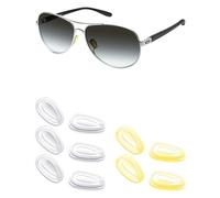 Mryok Almohadillas nasales compatibles para gafas de sol Oakley Gauge 3.1/6/8 M/8 L - Opciones, 3 pares transparentes y 2 pares amarillo claro, Talla única