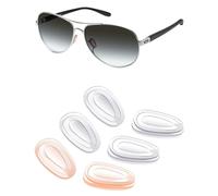 Mryok Almohadillas nasales compatibles para gafas de sol Oakley Tie Breaker, opciones, 2 pares transparentes y naranja claro, Talla única