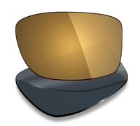 Mryok Lentes de repuesto para Oakley Square Wire 2 (2014) OO4075-60 mm - Opciones, Polarizado, bronce dorado, Talla única