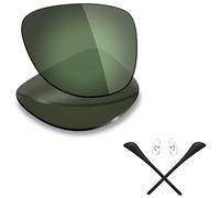Mryok Lentes de repuesto polarizadas y kits de goma para Ray-Ban Aviator RB3025 - Opciones, Polarizado, gris y verde, 55mm