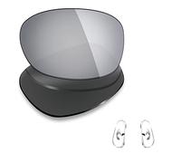 Mryok Lentes de repuesto polarizadas y piezas de nariz para Ray-Ban RB3445 - Opciones, Polarizado - titanio plateado., 64mm