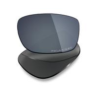 Mryok Lentes de repuesto ultra polarizados para Oakley Fives Squared (4+1)² OO9238 54 mm, polarizados HD, protección UV, resistentes a los impactos y ajuste perfecto, cromo negro