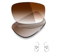 Mryok Lentes de repuesto UV400 y piezas nasales para gafas de sol Ray-Ban RB3449 de 59 mm, polarizadas HD, protección UV, resistentes a los impactos y ajuste perfecto, tinte degradado marrón
