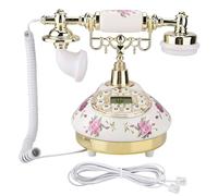 MS - 9101 Vintage Retro Imitation Antique Telephone, Ceramic Office Telephone with Multi - Angle Smart Screen and Caller ID, Decorative Home Study Living Room Phone for Nostalgic I