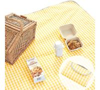 Ms all del jueves linda manta de picnic de gingham impermeable plegable en grandes 80x60in y una manta de playa compacta de 80x80in ms grande de 8