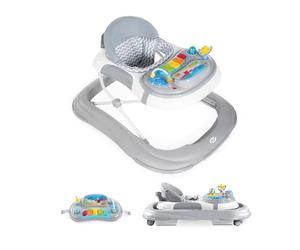 Ms - Andador Bebe con Base Antivuelco y Protector Marcos y puertas- Incluye Bandeja De Sonidos Y Juegos- Ruedas de silicona- Acabado en Mate