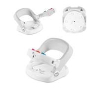 Ms Asiento De Baño Giratorio Osito Bear - Unisex Blanco/Gris - Ergonómico Y Seguro - Con Barra Para Una Facil Colocación Del Bebé - Con Ventosas Para Fijación - Respaldo ajustable con inclinación
