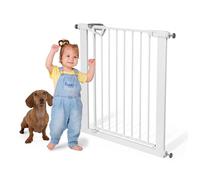 MS BabyWorld - Barrera de Puerta - Barrera de Seguridad para Niños y Mascotas | Autocierre | para Puertas y Pasillos | 75 a 82 cm | Fácil Instalación