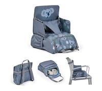 MS BabyWorld - Booster Bag Stars | Elevador de Viaje Portátil 2 en 1 con Arnés de 5 Puntos | Mochila Convertible en Bandolera | Bolsillo Térmico, Dispensador de Pañuelos y Espacio para Utensilios