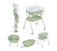 MS BabyWorld - Bubble - Bañera Ergonómica para Bebé con Patas | Cambiador Impermeable Acolchado | Cierre Compacto | Organizador | 4 Ruedas con Frenos