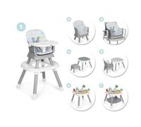 MS BabyWorld - Centro de Juegos 7 en 1 - Trona | Taburete | Silla | Alzador | Asiento Giratorio | Mesa de Juegos | Juguetes Interactivos