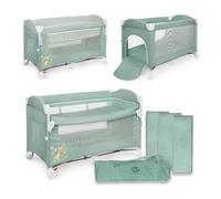 ms BabyWorld - Ennis - Cuna Colecho, Parque Infantil y Cuna Clásica 3 en 1 | Plegable | 2 Alturas | Buena Circulación Aire | Entrada Lateral | Ruedas con Freno | Bolsa de Viaje Incluida