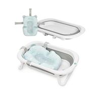 MS Flex + Cojín Reductor - Bañera Plegable para Bebé con Patas y Cojín Reductor Adaptable - Bañera para Bebé Fácil de Guardar - Portátil para Casa o para Llevar de Viaje