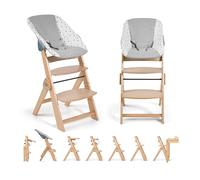 ms BabyWorld - FULL PLUS HAMACA - Trona para bebé de Madera FULL PLEGABLE + HAMACA | Evolutiva | Silla Alta | Ergonómica | Regulable | Segura | 2 posiciones de recinado