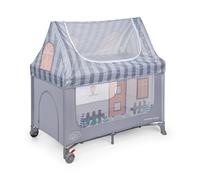ms BabyWorld - Home - Cuna de Viaje Simulación Casa para Bebé 2 Piezas | 120x60 cm | Colchón Incluido | Bolsa Transporte | 6 Meses a 15 kg | Plegado y Montaje Fácil | Estructura Ligera y Estable