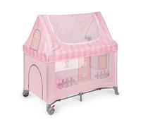 ms BabyWorld - Home - Cuna de Viaje Simulación Casa para Bebé 2 Piezas | 120x60 cm | Colchón Incluido | Bolsa Transporte | 6 Meses a 15 kg | Plegado y Montaje Fácil | Estructura Ligera y Estable