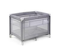 ms BabyWorld Kunni - Cuna de Viaje para niños con 2 Alturas | 100x70 cm | Desde el Nacimiento a 15Kg | Colchón y Bolsa Transporte Incluidos | Plegado y Montaje Fácil | Ligera y Ruedas (Gris)