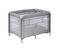 ms BabyWorld Kunni - Cuna de Viaje para niños con 2 Alturas | 100x70 cm | Desde el Nacimiento a 15Kg | Colchón y Bolsa Transporte Incluidos | Plegado y Montaje Fácil | Ligera y Ruedas (Azul)