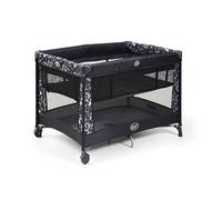 ms BabyWorld Kunni - Cuna de Viaje para niños con 2 Alturas | 100x70 cm | Desde el Nacimiento a 15Kg | Colchón y Bolsa Transporte Incluidos | Plegado y Montaje Fácil | Ligera y Ruedas (Negro)