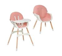 MS BabyWorld - MIKA - Trona para Bebé 3 en 1 | Convertible en Alzador y Silla | Asiento Acolchado | Plegable y Evolutiva