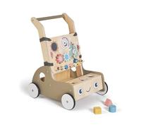 MS BabyWorld - Montessori Monti - Andador de Madera para Bebé | Correpasillos con Juguetes y Actividades | Para Primeros Pasos | Desde +12 Meses