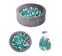 MS BabyWorld - Piscina de Bolas Misti - Piscina de Espuma Redonda para Bebé | +100 Bolas Incluidas | Parque Sensorial | Acolchada y Suave al Tacto | Ideal para Interiores
