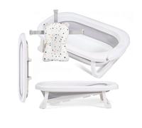 MS Bañera Flex con o sin Cojín Reductor (opcional) - Bañera Plegable para Bebé con Patas y Cojín Reductor Adaptable - Bañera para Bebé Fácil de Guardar - Portátil para Casa o para Llevar de Viaje
