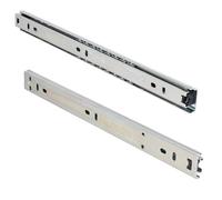 MS Beschläge Cajones de 27 mm de altura, guía de bolas para un deslizamiento suave, riel telescópico de acero galvanizado, 1 par de guías de cajón, rieles de extracción, riel de guía suave (450 mm)