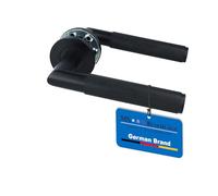 MS Beschläge Juego de manillas de acero inoxidable negro - Juego de manillas para puertas BB, PZ o WC - Tirador moderno para puertas interiores - Herraje de puerta con kit de montaje - Manija de