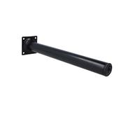 MS Beschläge Pata de mesa redonda de acero negro para muebles, diámetro de 30 mm, individual o juego de 4 patas para armarios, sellos para muebles, sello de sofá, soporte de cama, paso de rosca M10