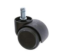 MS Beschläge® Rueda para silla de oficina, diámetro de 50 mm, de poliuretano, con pasador de 11 mm de ancho