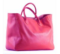 MS-Bolso de mano grande de 41cm para mujer, 100% de cuero Natural, de piel de vaca, de lujo, para viaje, diario, novedad de 2023 Hot Pink about 41cm-21cm-34cm
