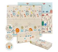 MS Fancy - Alfombra de Juegos para Bebé 180x200 cm - Doble Cara, Tapete Muy acolchado (1.5 cm Grosos), Plegable y con Bolsa de transporte