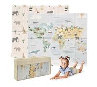 MS Fancy - Alfombra de Juegos para Bebé 180x200 cm - Doble Cara, Tapete Muy acolchado (1.5 cm Grosos), Plegable y con Bolsa de transporte