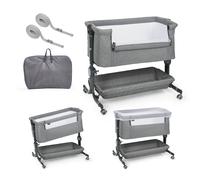 ms BabyWorld - Minicuna Colecho Comfy - Regulable multialturas y reclinable | Colchón Incluido | Mosquitera de Serie | Seguridad y Confort para bebé