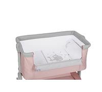 ms Minicuna Colecho Comfy + Textil Wish - Cuna Colecho Regulable Multialturas, Reclinable - Vestiduras Estilo Stars e Incluye Mosquitera de Serie