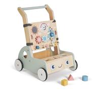 MS Montessori MONTI - Andador de madera para bebés - Carrito correpasillos con juguetes y actividades para los primeros pasos - Caminador para bebé +12 meses