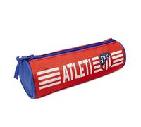 ms móvil shop Atlético de Madrid Portatodo Estuche Cilindrico Escolar para Niños Escudo Atleti Color Rojo Producto Oficial 24 x 12 x 8 cm