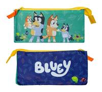 ms móvil shop Bluey Portatodo Estuche Escolar Lápices Colegio con Tres Compartimentos y Cierres de Cremallera 22x12x7 cm Producto Oficial