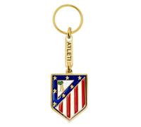 ms móvil shop Llavero Atlético de Madrid Metálico 40x30 mm Producto Oficial | Escudo del Club con Anilla Resistente | Accesorio para Llaves, Mochila o Regalo Aficionados | 30 g (Oro)