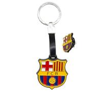 ms móvil shop Llavero Barcelona FC - Escudo Oficial en Metal con Cinta Resistente - Incluye Pin del Club - 90 mm - Accesorio Duradero y Perfecto para Aficionados